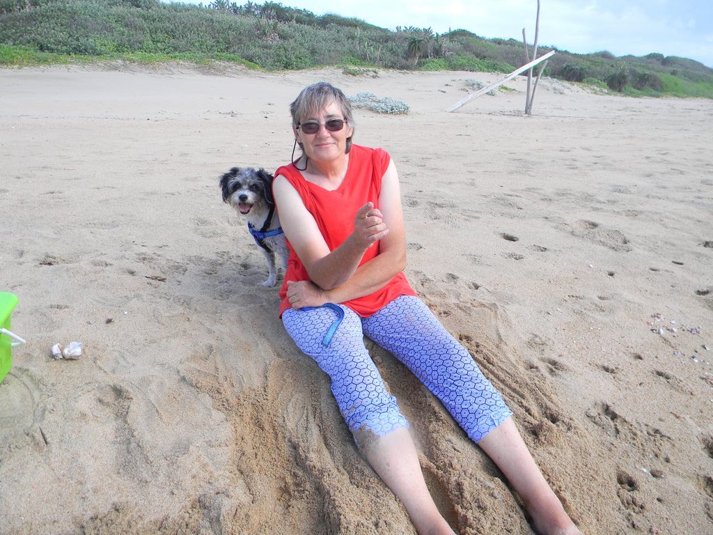 Genis and I on Elysium Beach on our very first day at the South Coast