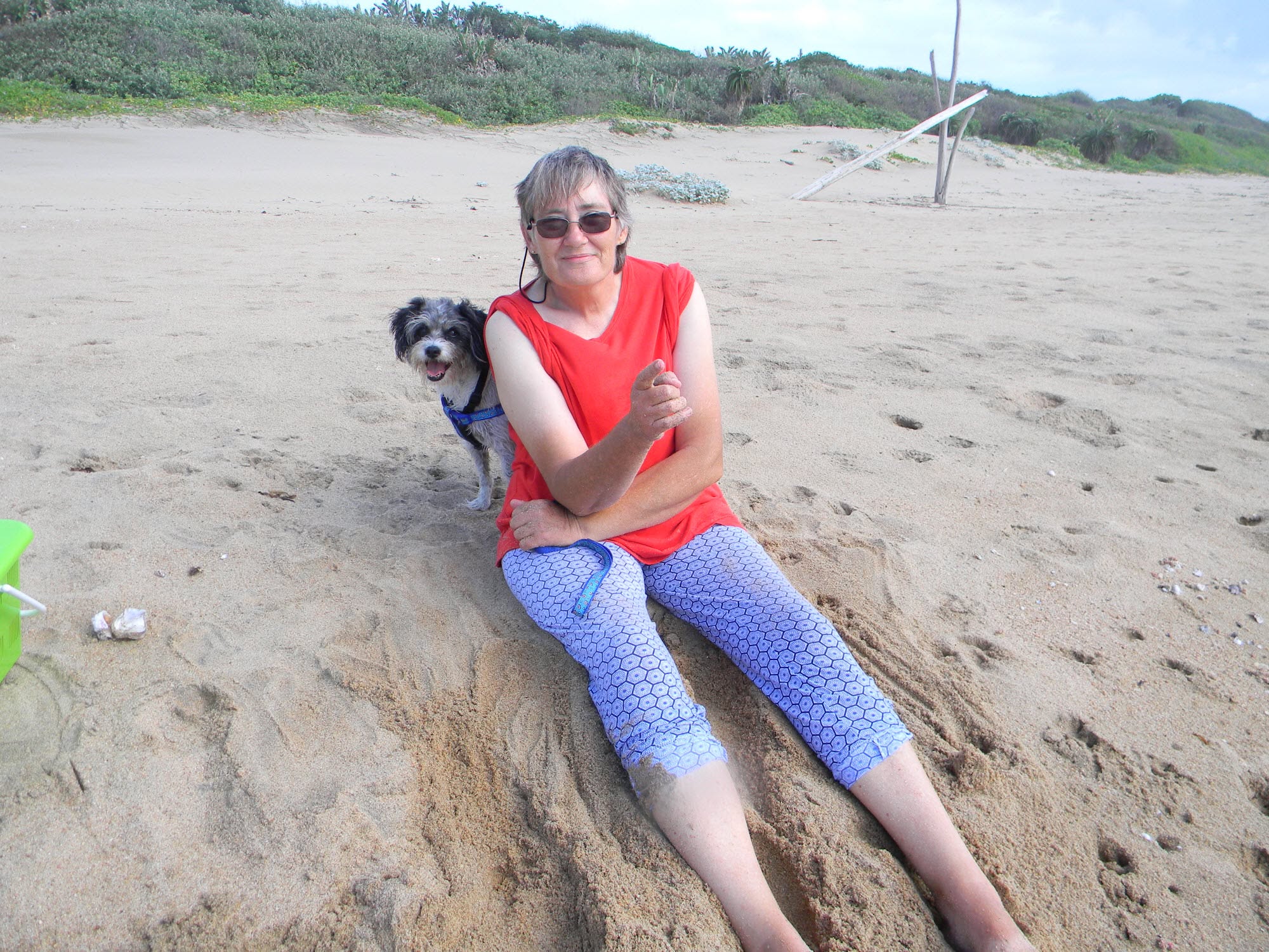 Genis and I on Elysium Beach on our very first day at the South Coast