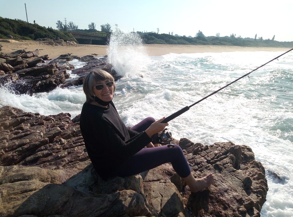 Fishing from the rocks in Sea Park.