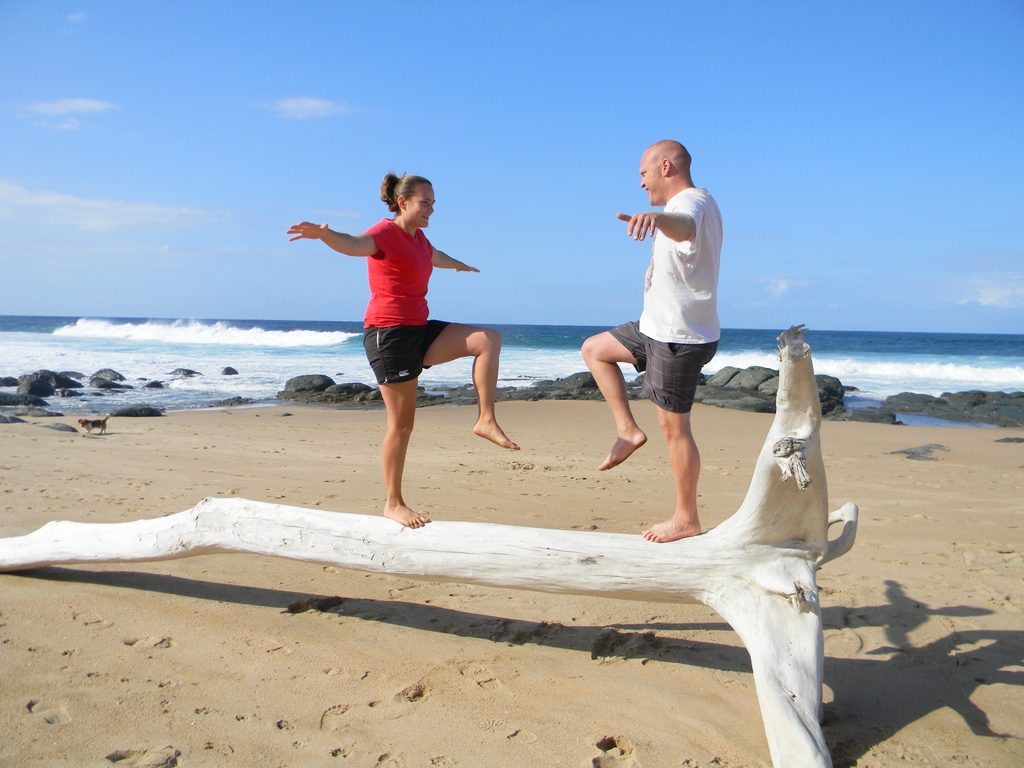 Or playing in the sun when the fish refused to bite. Karen and Cornรฉ.