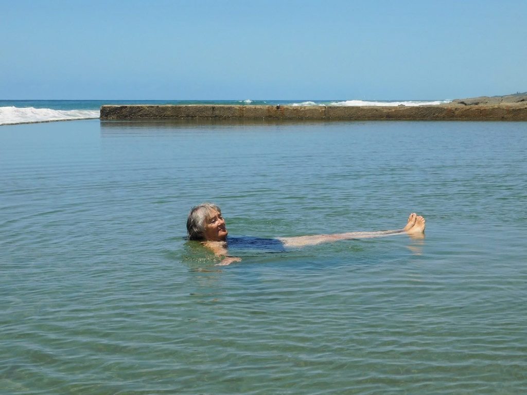 I loved to float in the Ifafa tide pool. On this day I didn't even realise that I was swimming with a baby shark that washed over the wall during high tide.