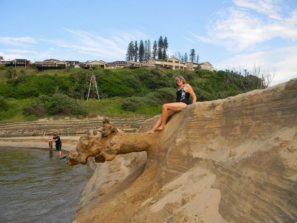 In Mtwalume on the river bank.