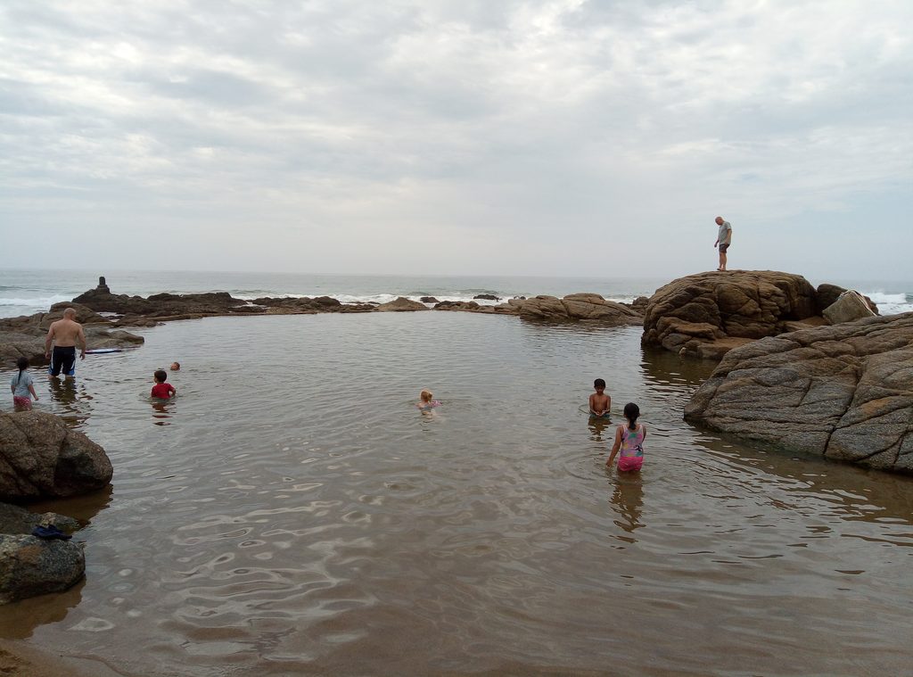 Swimming in Southport tide pool.