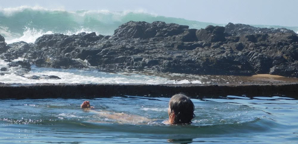 Swimming in the Southport tide pool.