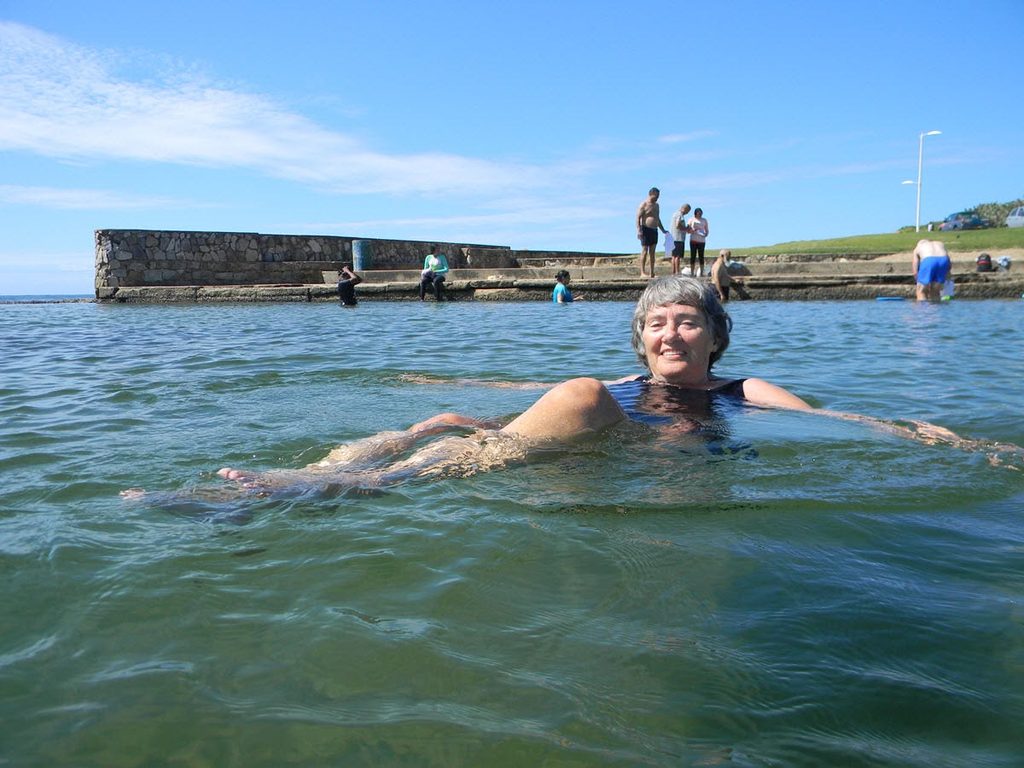 Swimming in St Michael's tide pool.